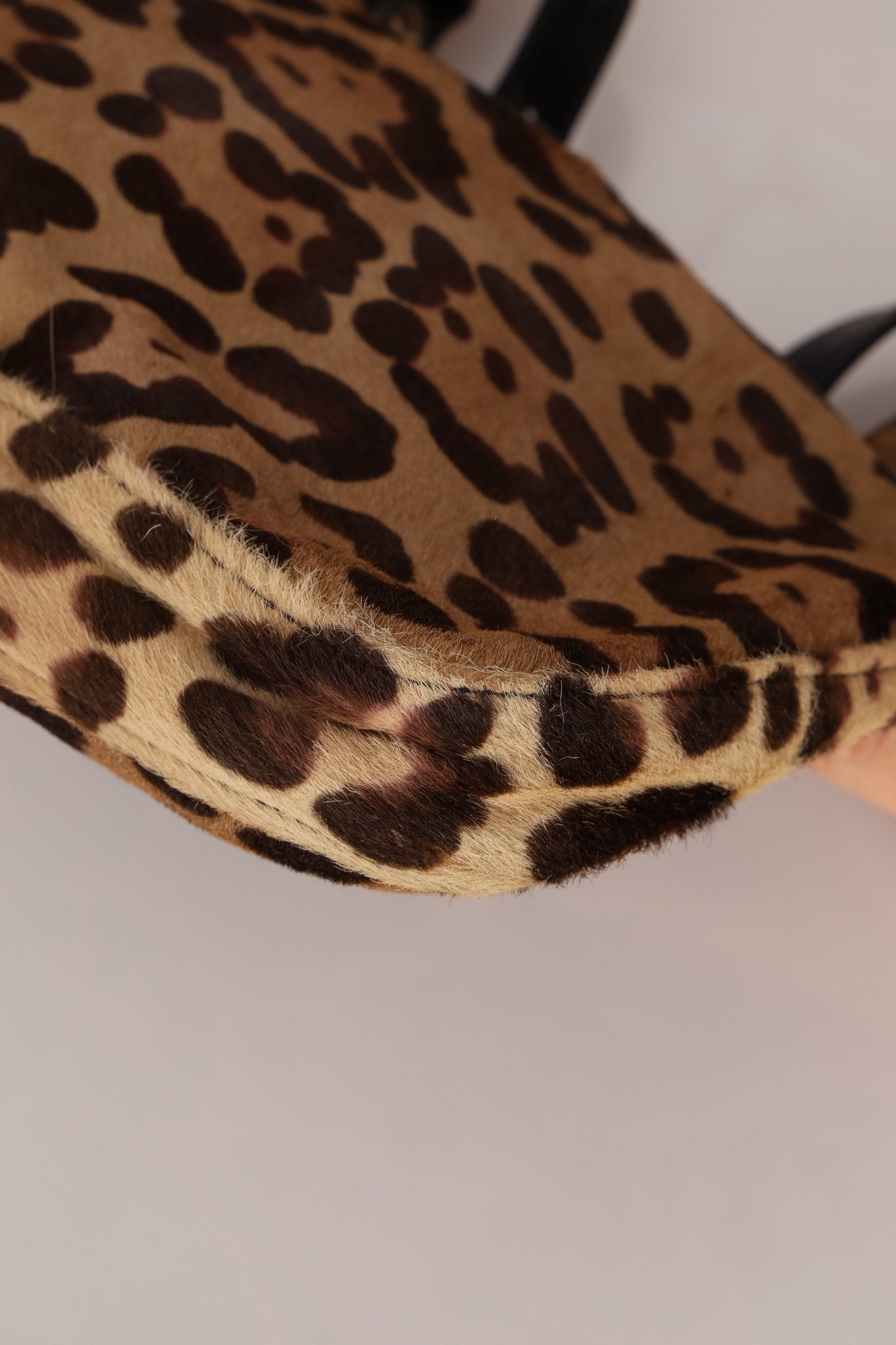 Fendi Ponyhair Jaguar Print Shoulder Bag - FashioNica