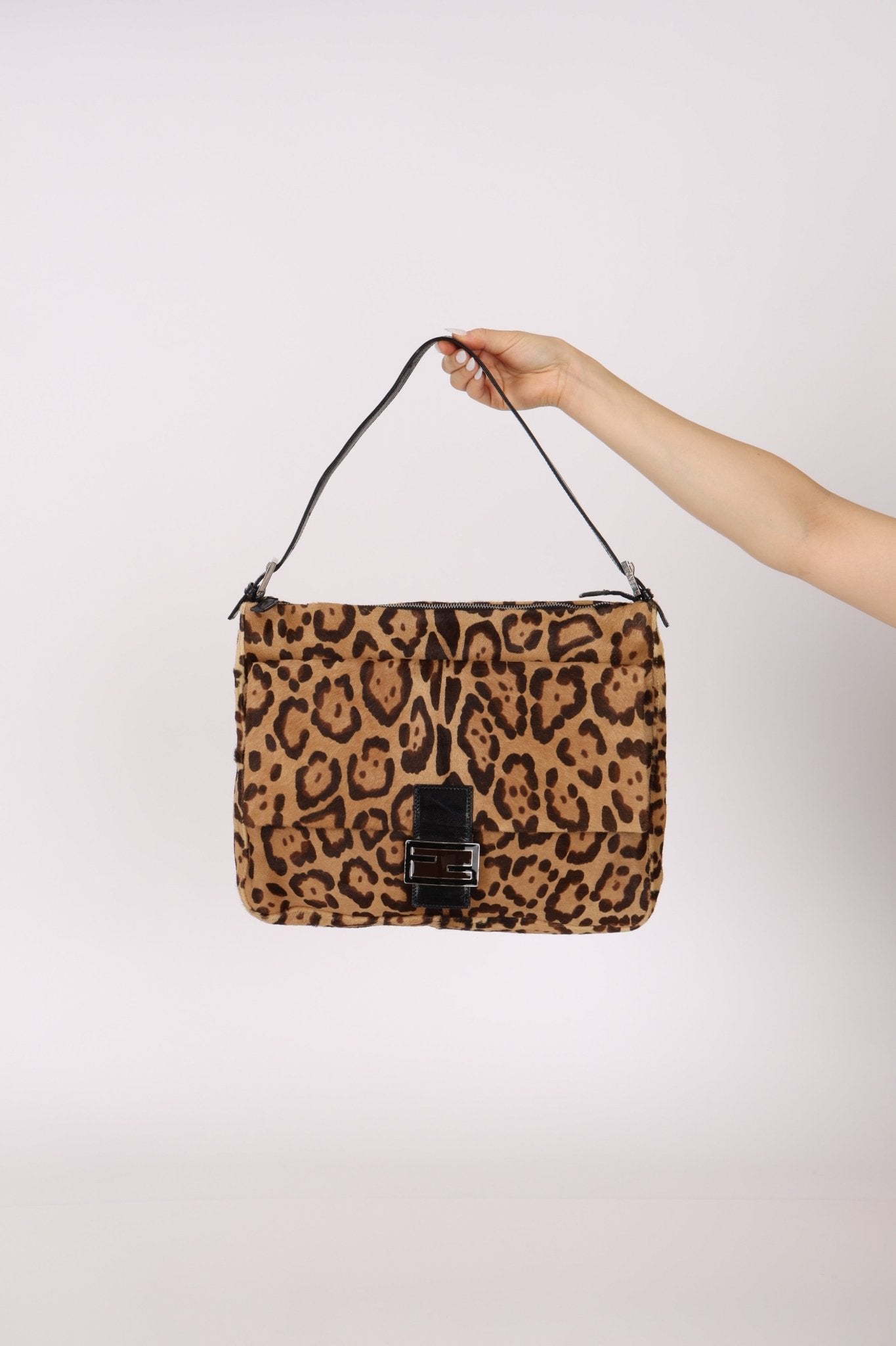 Fendi Ponyhair Jaguar Zip Mamma Baguette - FashioNica