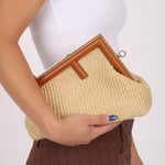 Fendi Raffia Small First Clutch - FashioNica