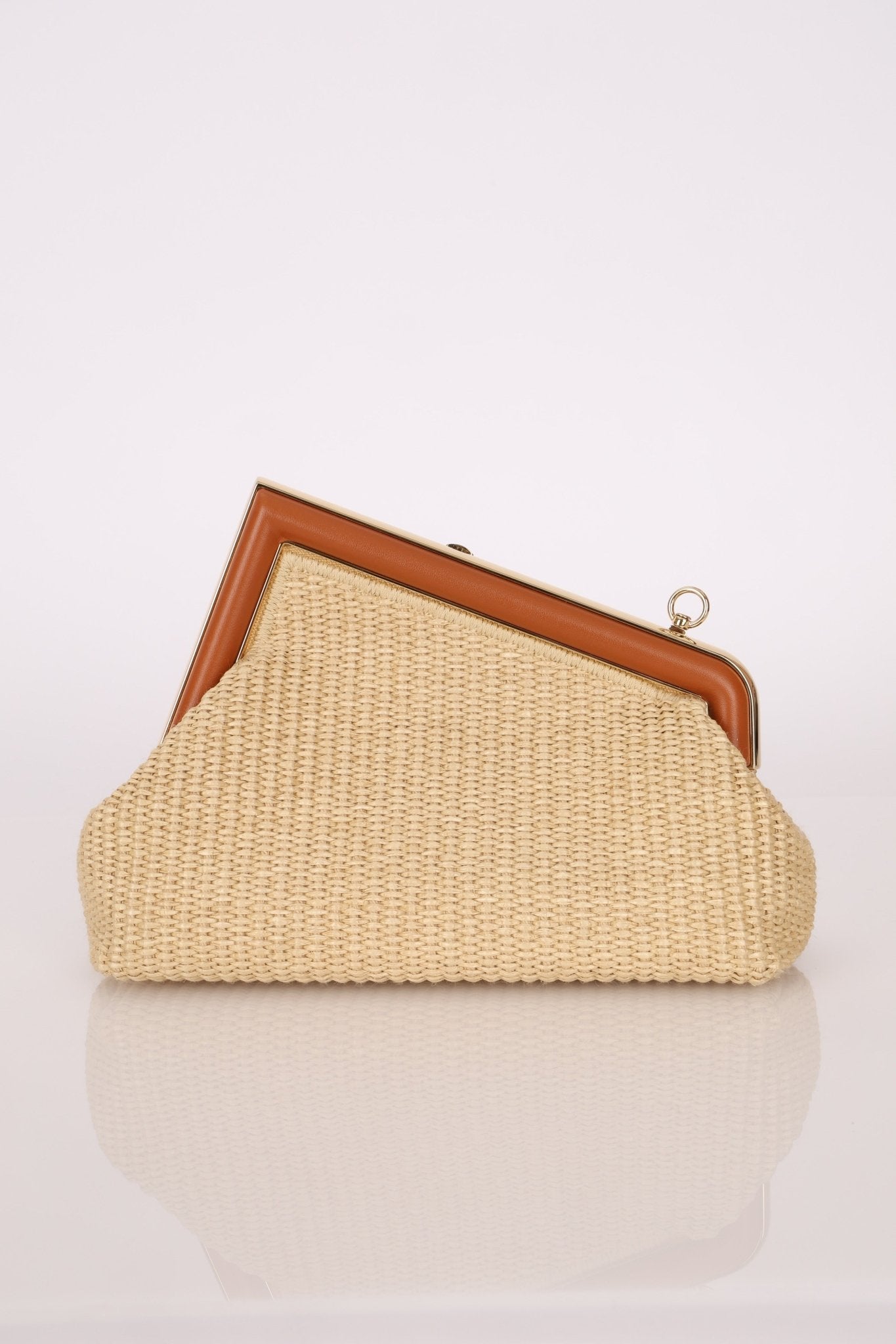 Fendi Raffia Small First Clutch - FashioNica
