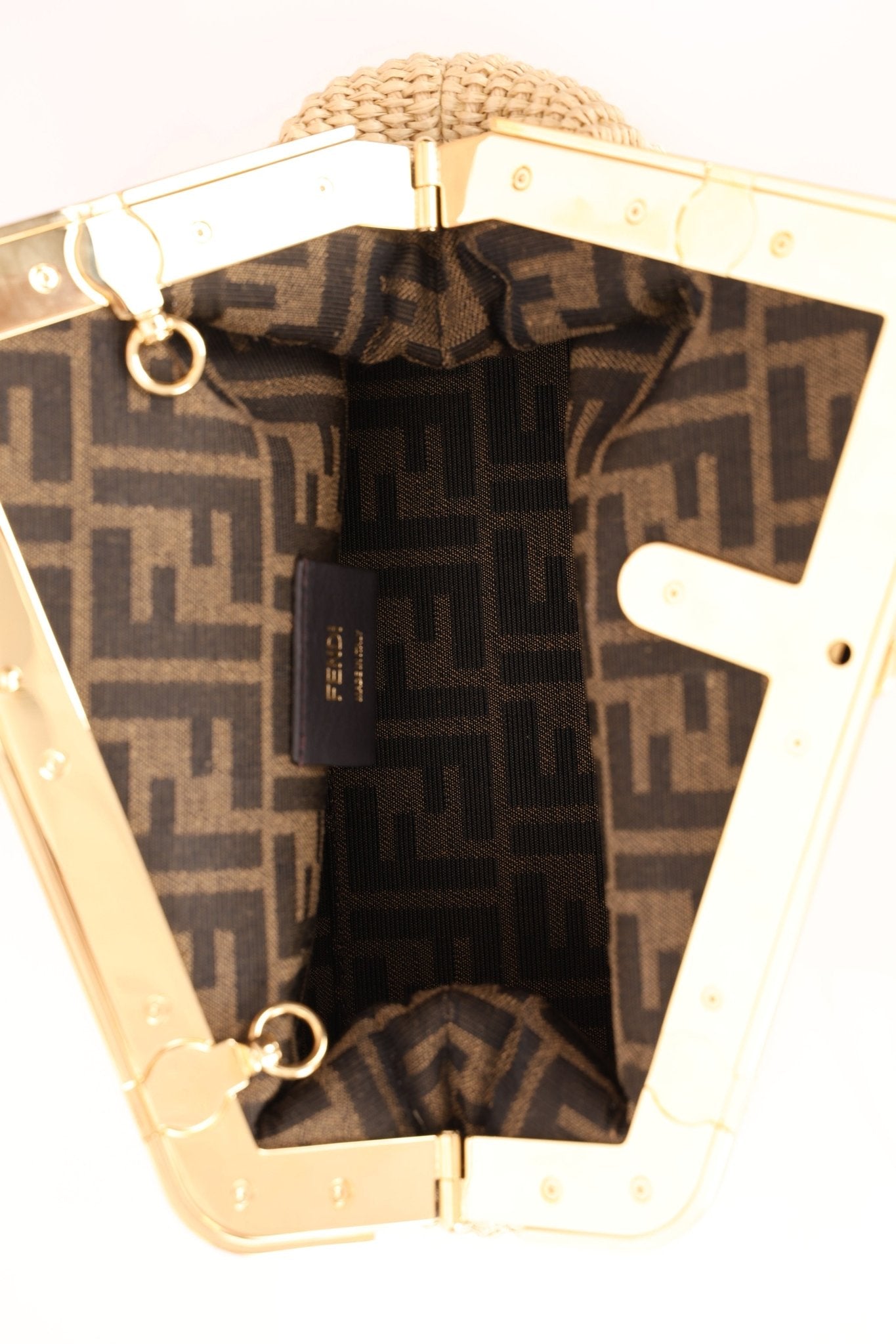 Fendi Raffia Small First Clutch - FashioNica