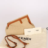Fendi Raffia Small First Clutch - FashioNica