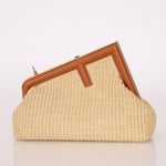 Fendi Raffia Small First Clutch - FashioNica