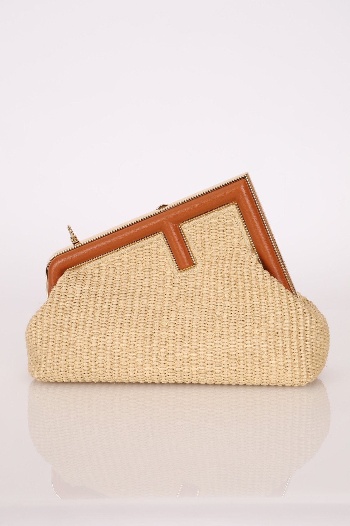 Fendi Raffia Small First Clutch - FashioNica