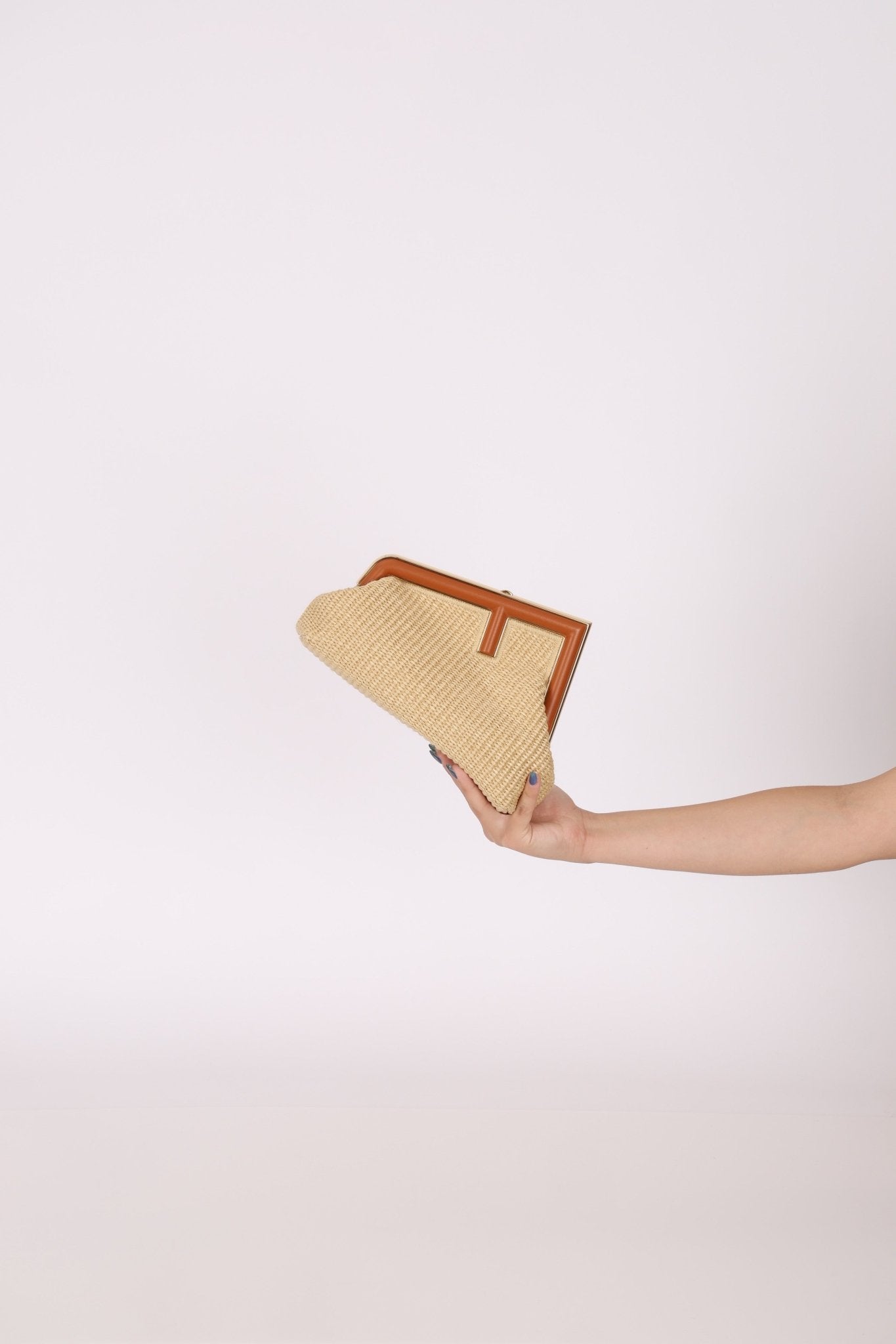 Fendi Raffia Small First Clutch - FashioNica