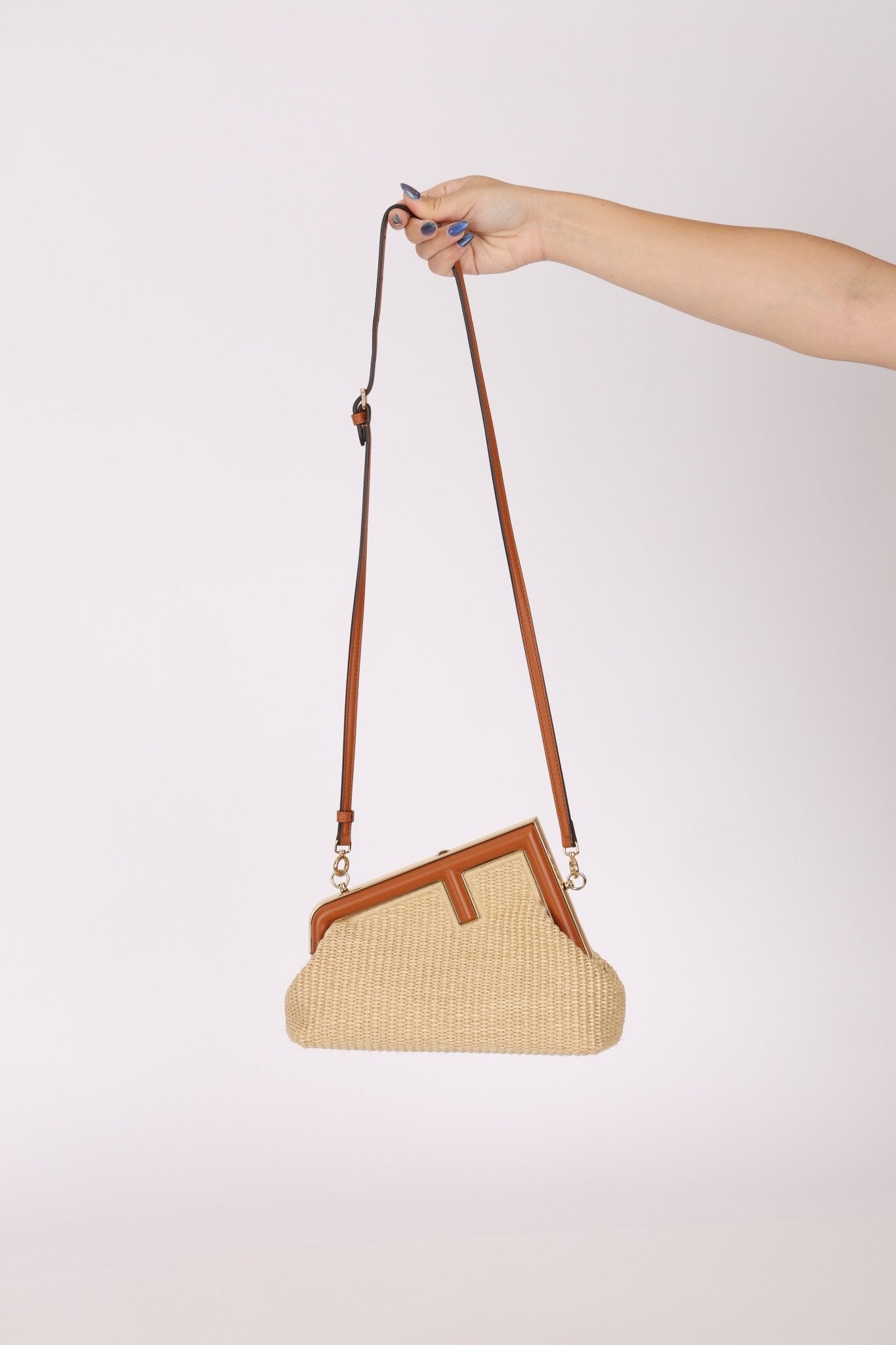 Fendi Raffia Small First Clutch - FashioNica