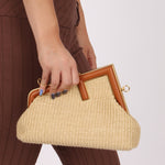 Fendi Raffia Small First Clutch - FashioNica