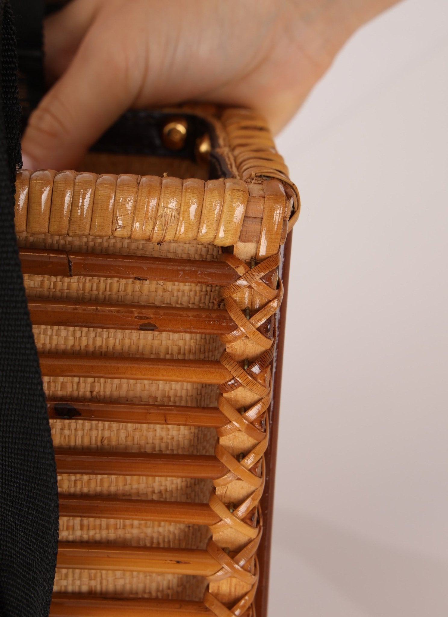 Fendi Rattan and Bamboo Small Tote - FashioNica