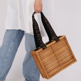Fendi Rattan and Bamboo Small Tote - FashioNica