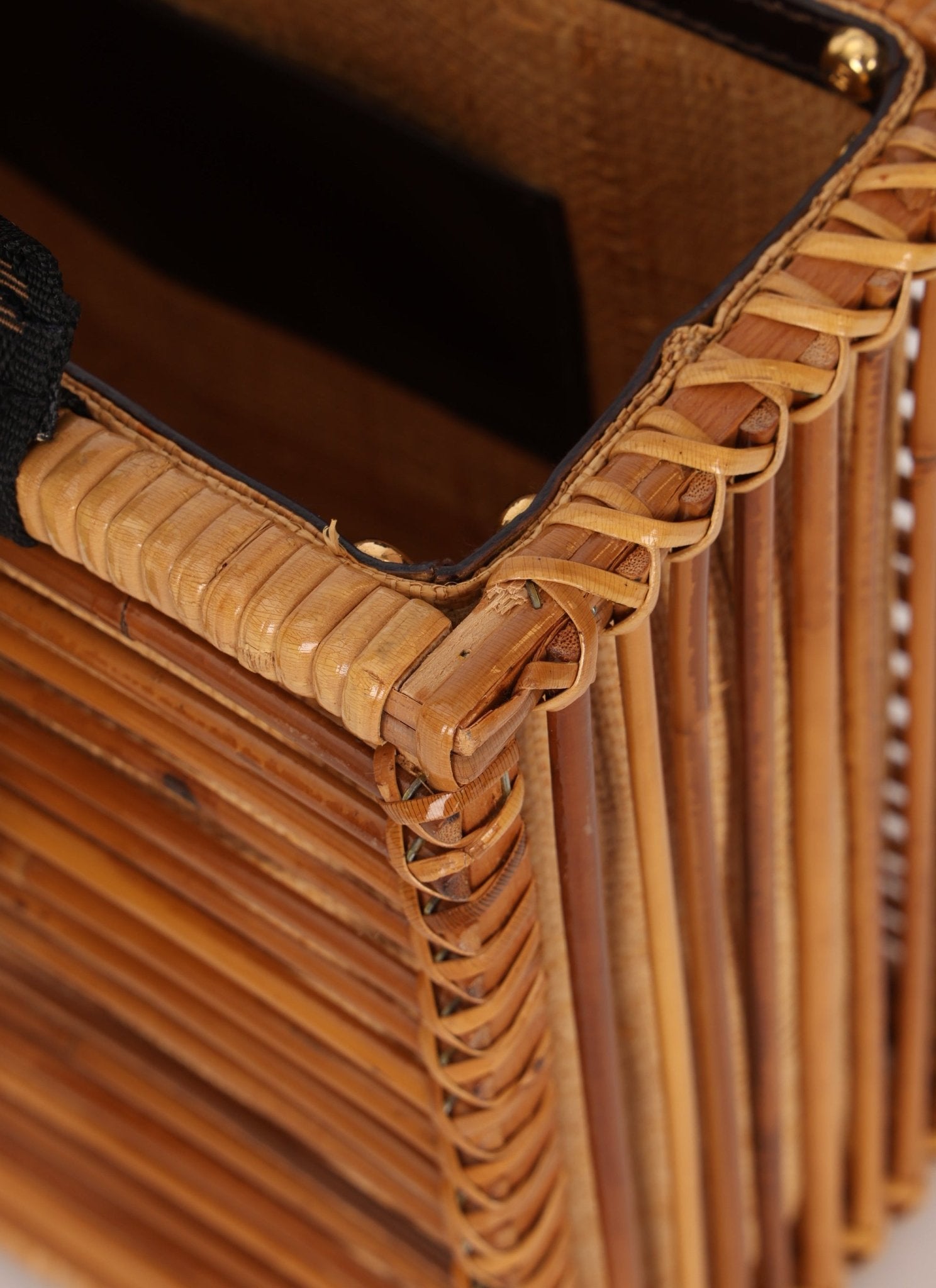 Fendi Rattan and Bamboo Small Tote - FashioNica