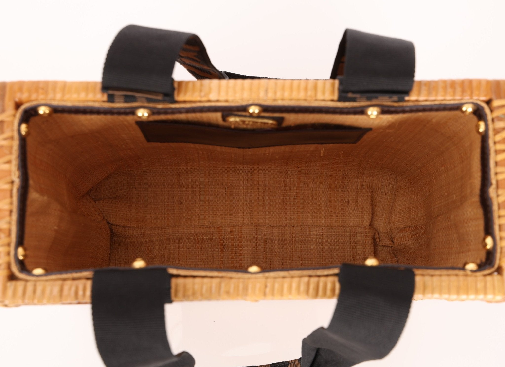 Fendi Rattan and Bamboo Small Tote - FashioNica