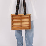 Fendi Rattan and Bamboo Small Tote - FashioNica