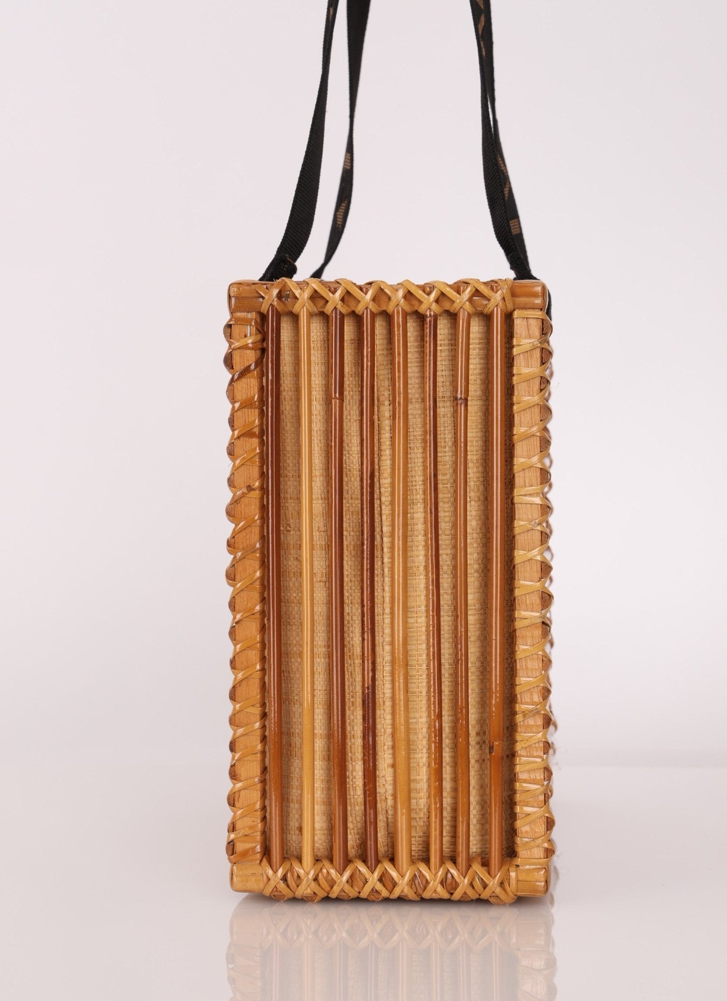 Fendi Rattan and Bamboo Small Tote - FashioNica