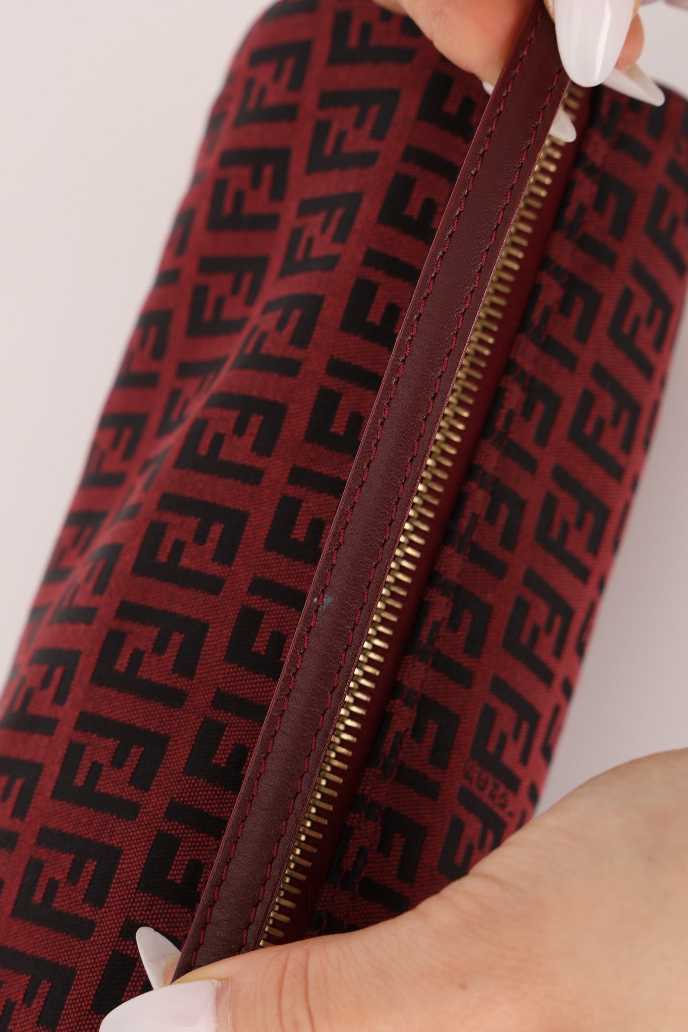 Fendi Red Zucchino Pochette - FashioNica
