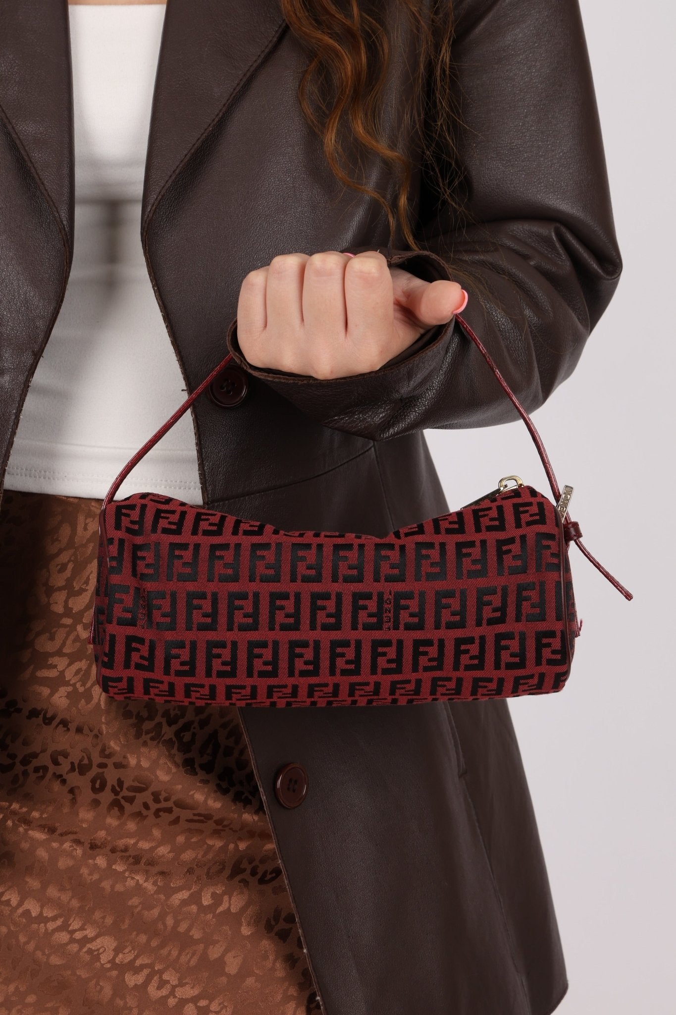 Fendi Red Zucchino Pochette - FashioNica