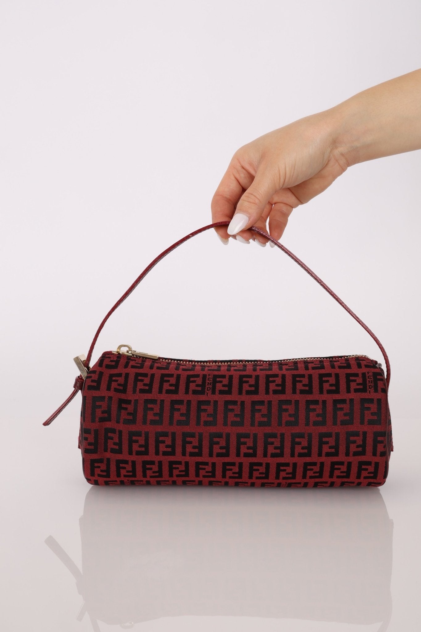 Fendi Red Zucchino Pochette - FashioNica