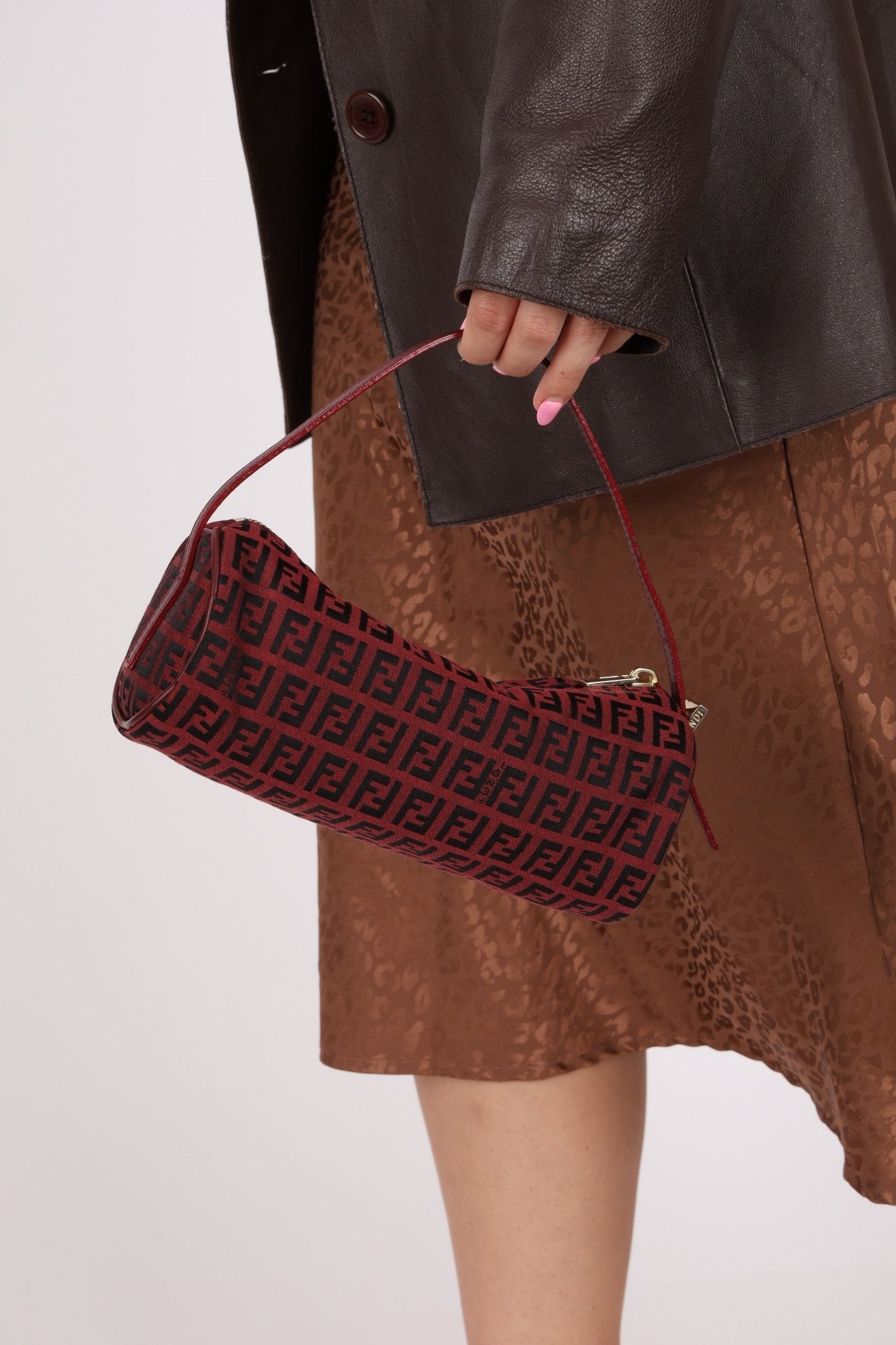 Fendi Red Zucchino Pochette - FashioNica