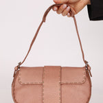 Fendi Rose Gold Selleria Emblem Shoulder Bag - FashioNica