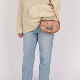 Fendi Rose Gold Selleria Emblem Shoulder Bag - FashioNica