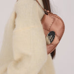 Fendi Rose Gold Selleria Emblem Shoulder Bag - FashioNica