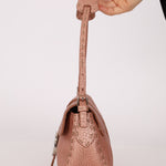 Fendi Rose Gold Selleria Emblem Shoulder Bag - FashioNica