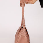 Fendi Rose Gold Selleria Emblem Shoulder Bag - FashioNica