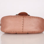 Fendi Rose Gold Selleria Emblem Shoulder Bag - FashioNica
