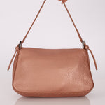Fendi Rosegold Leather Selleria Mini Mama Baguette - FashioNica