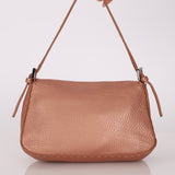 Fendi Rosegold Leather Selleria Mini Mama Baguette - FashioNica