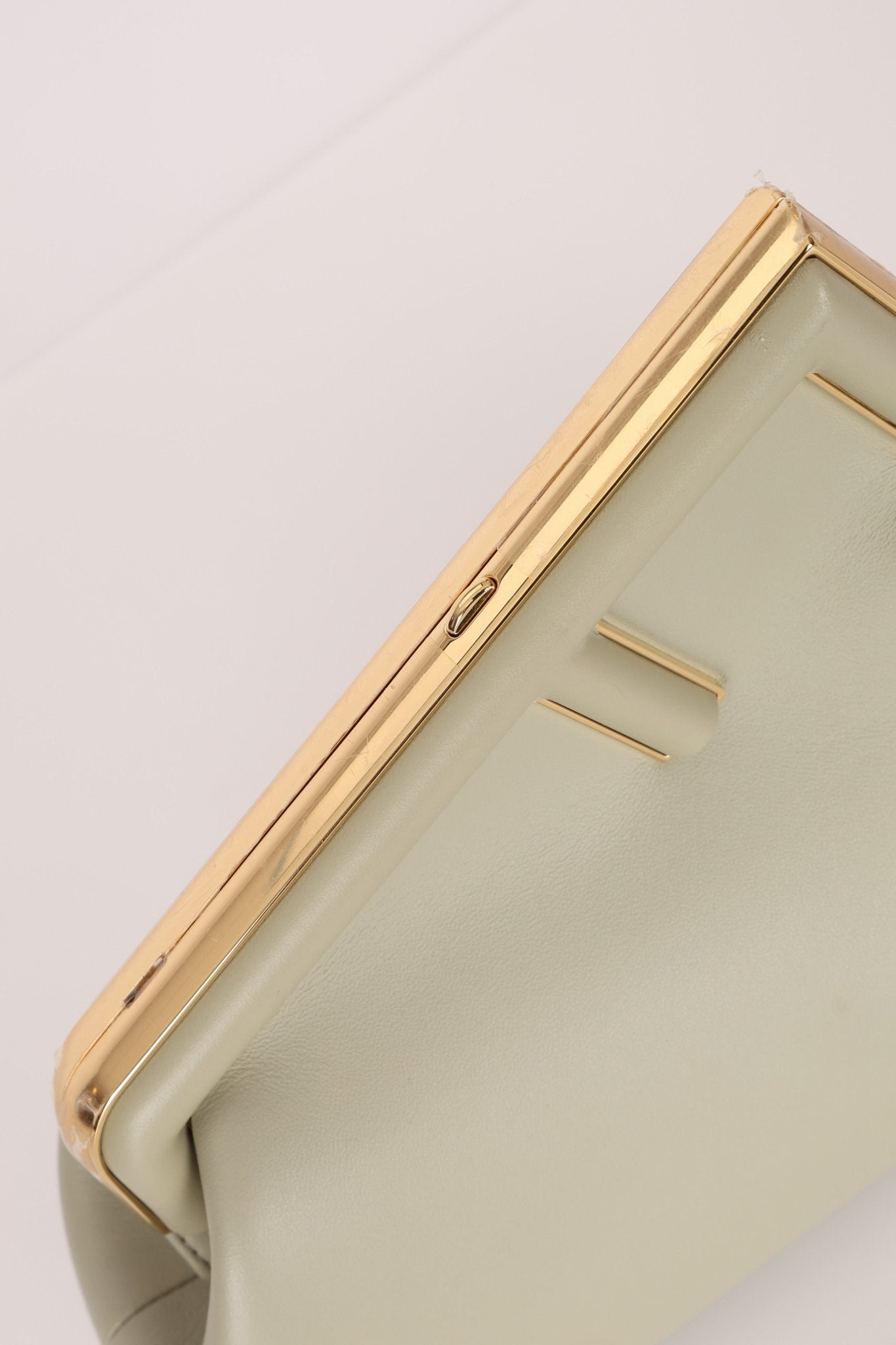 Fendi Sage Nappa Small First Clutch with Strap - FashioNica