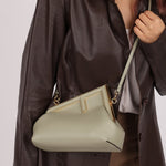 Fendi Sage Nappa Small First Clutch with Strap - FashioNica