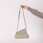 Fendi Sage Nappa Small First Clutch with Strap - FashioNica