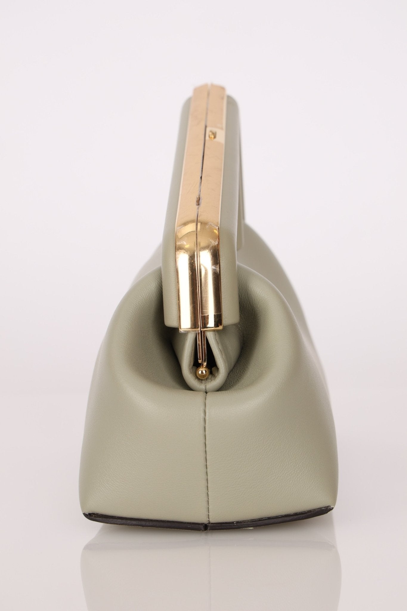 Fendi Sage Nappa Small First Clutch with Strap - FashioNica