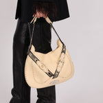 Fendi Selleria Buckle Grained Leather Hobo - FashioNica