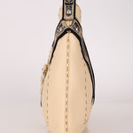 Fendi Selleria Buckle Grained Leather Hobo - FashioNica