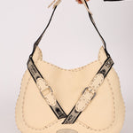 Fendi Selleria Buckle Grained Leather Hobo - FashioNica