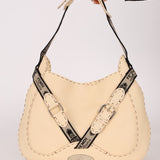 Fendi Selleria Buckle Grained Leather Hobo - FashioNica
