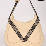 Fendi Selleria Buckle Grained Leather Hobo - FashioNica