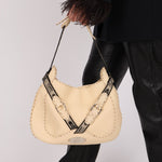 Fendi Selleria Buckle Grained Leather Hobo - FashioNica