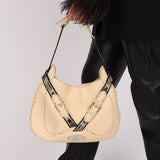 Fendi Selleria Buckle Grained Leather Hobo - FashioNica