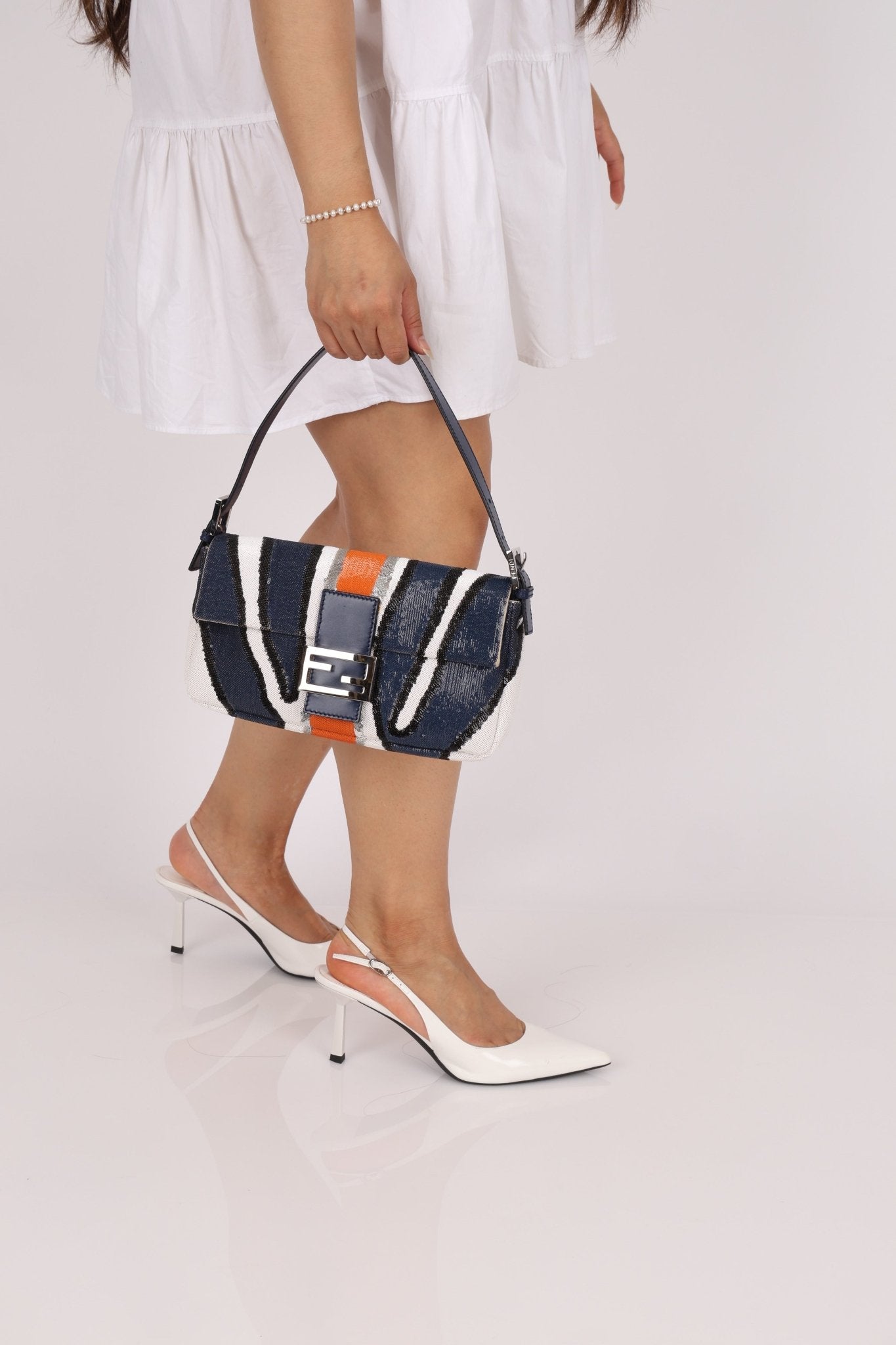 Fendi Sequin Zebra Stripe Baguette - FashioNica