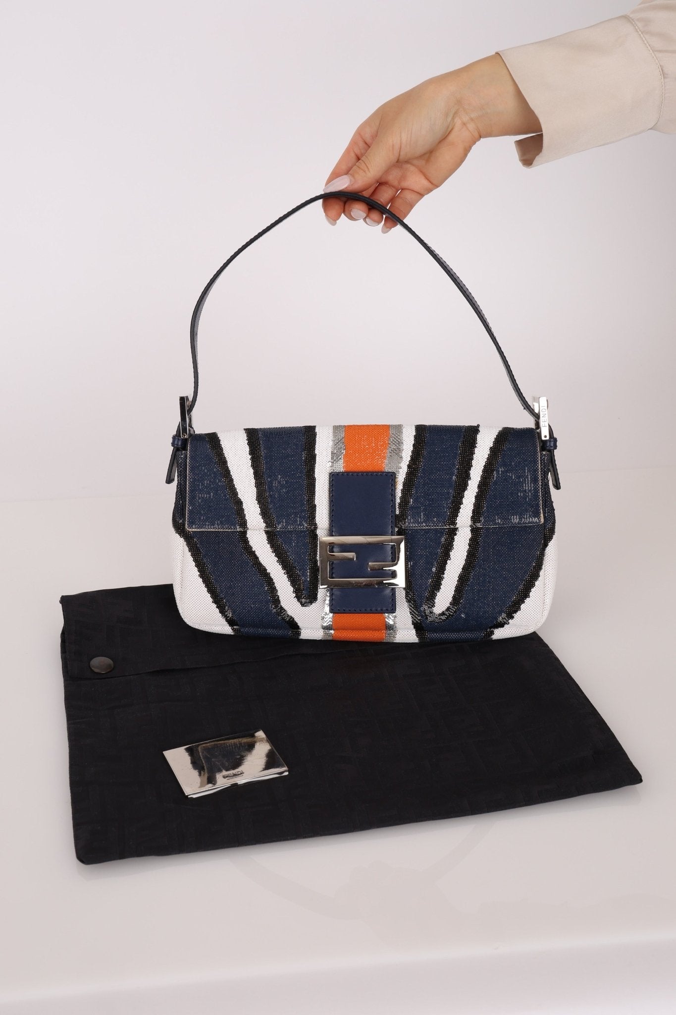 Fendi Sequin Zebra Stripe Baguette - FashioNica