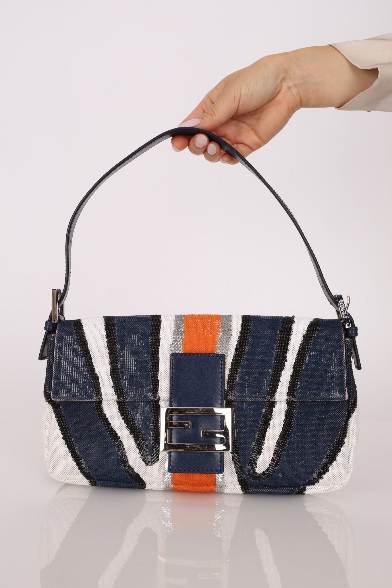 Fendi Sequin Zebra Stripe Baguette - FashioNica