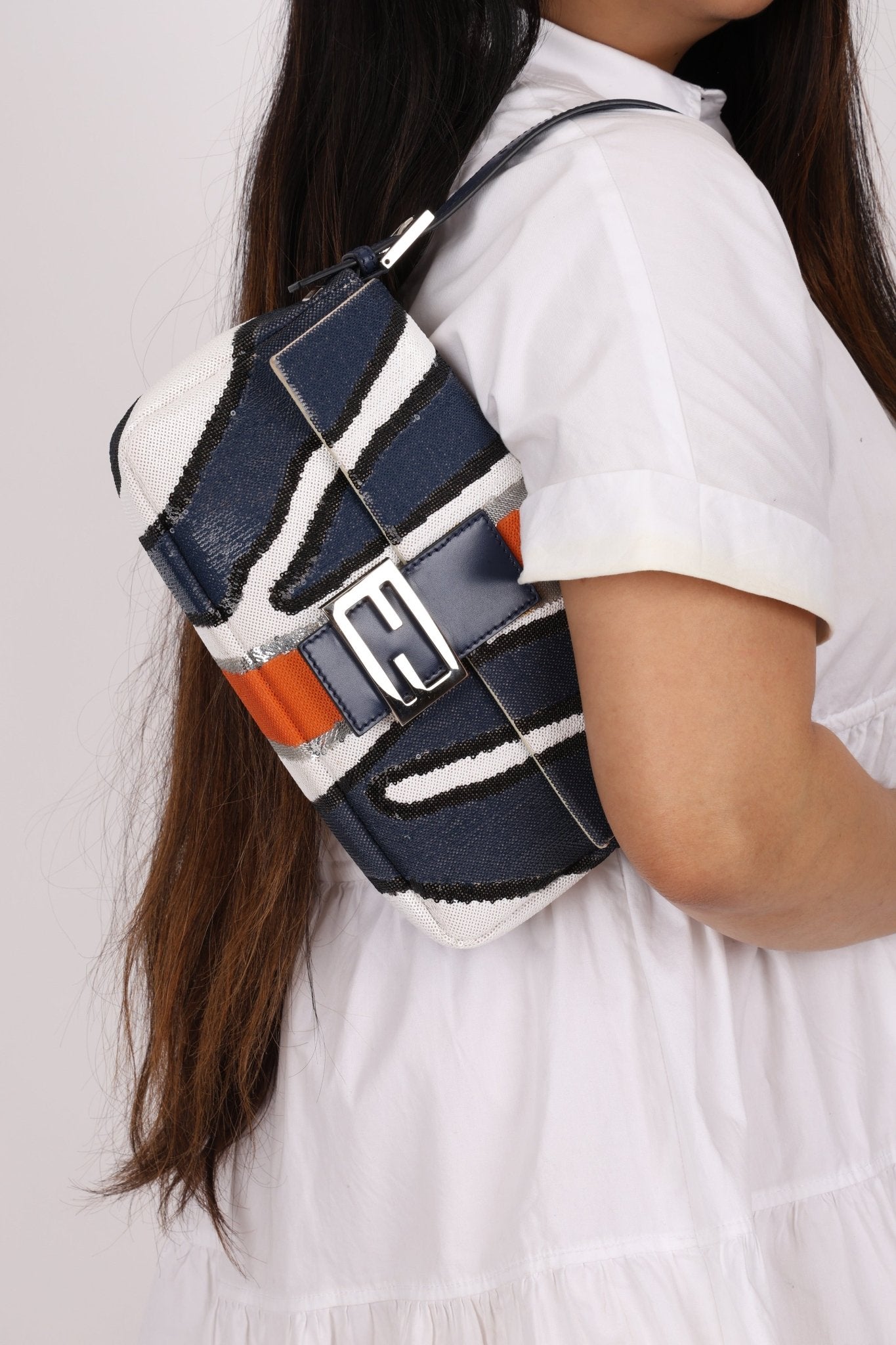 Fendi Sequin Zebra Stripe Baguette - FashioNica