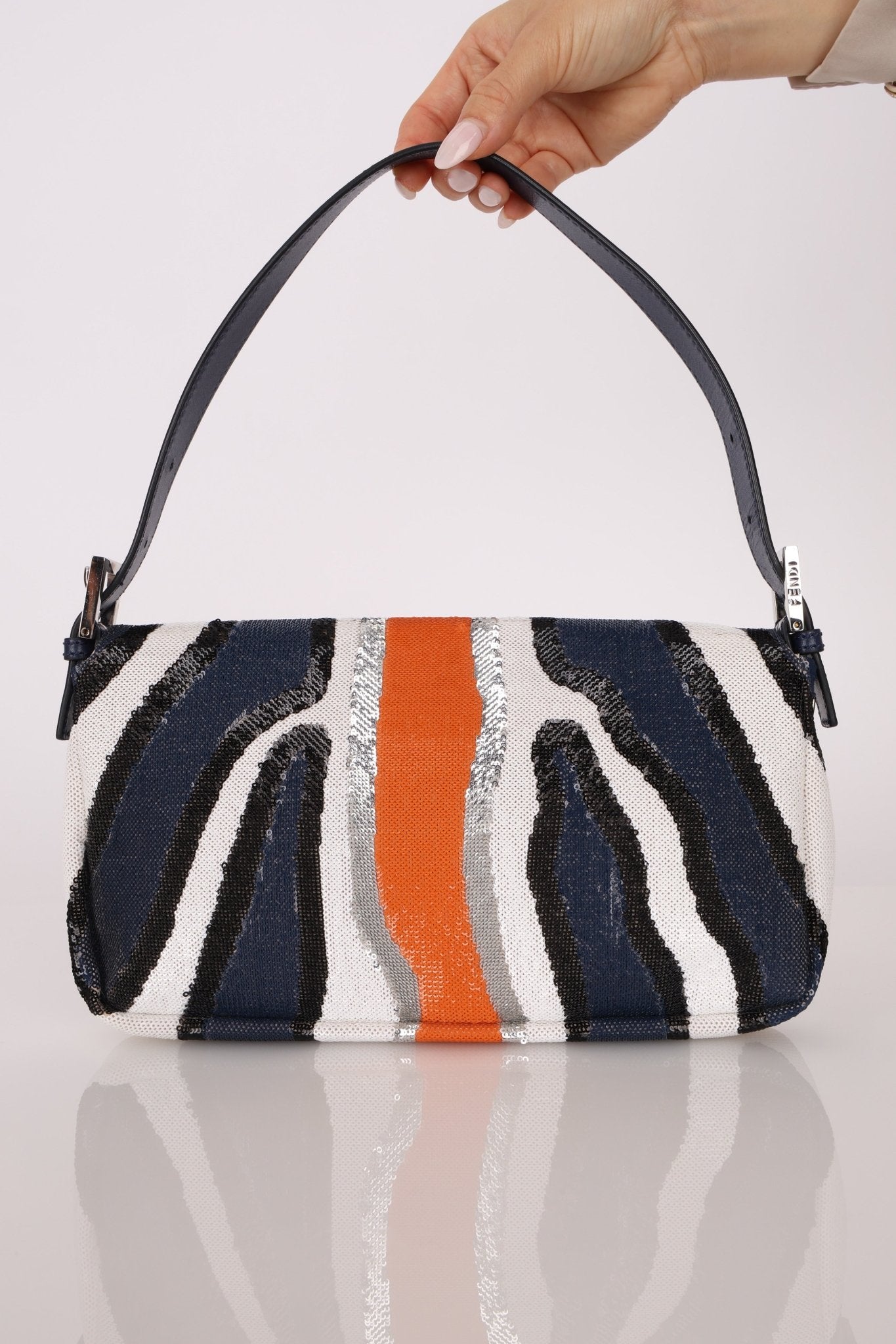 Fendi Sequin Zebra Stripe Baguette - FashioNica