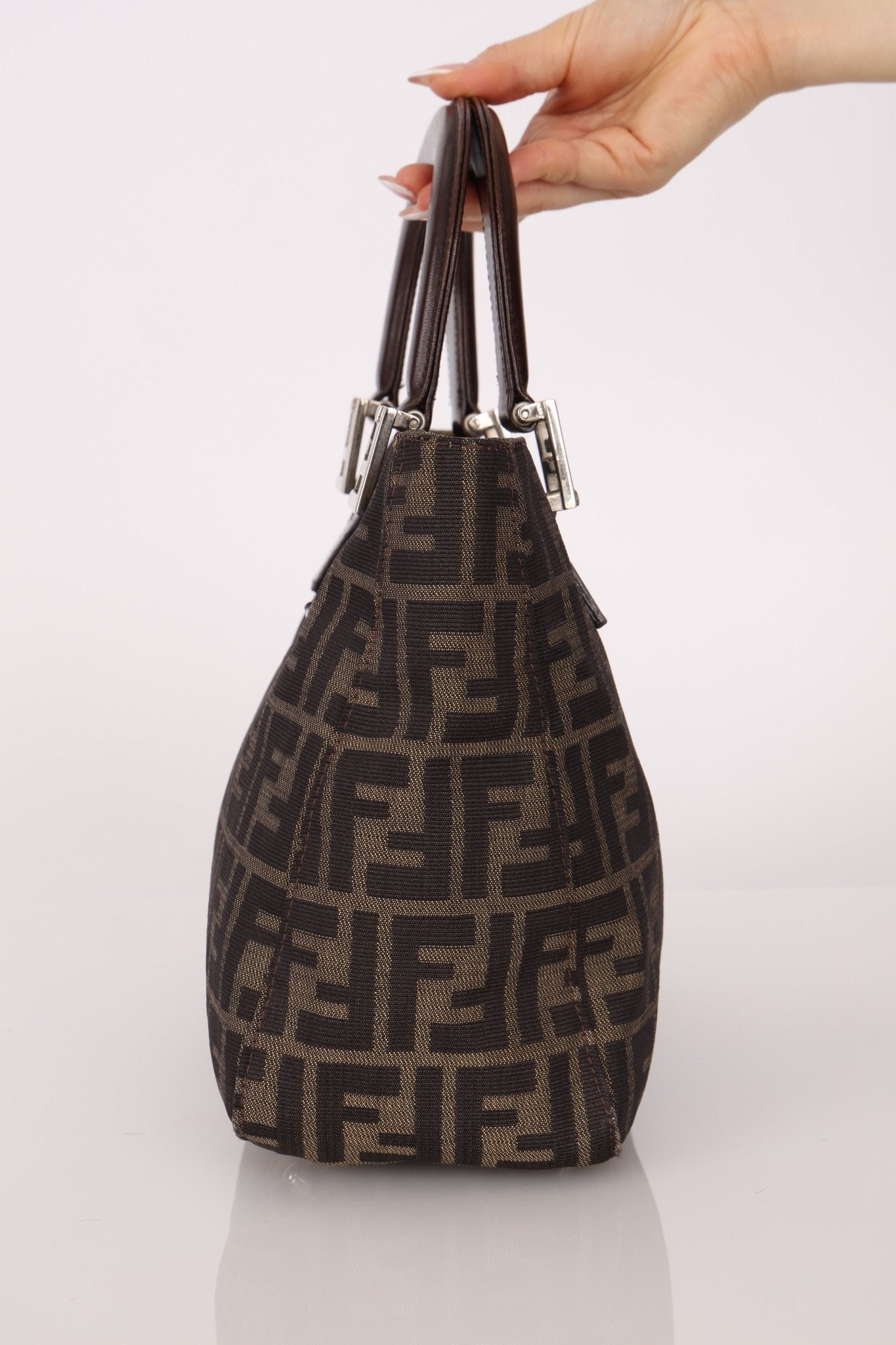 Fendi Small Zucca Top Handle Tote - FashioNica