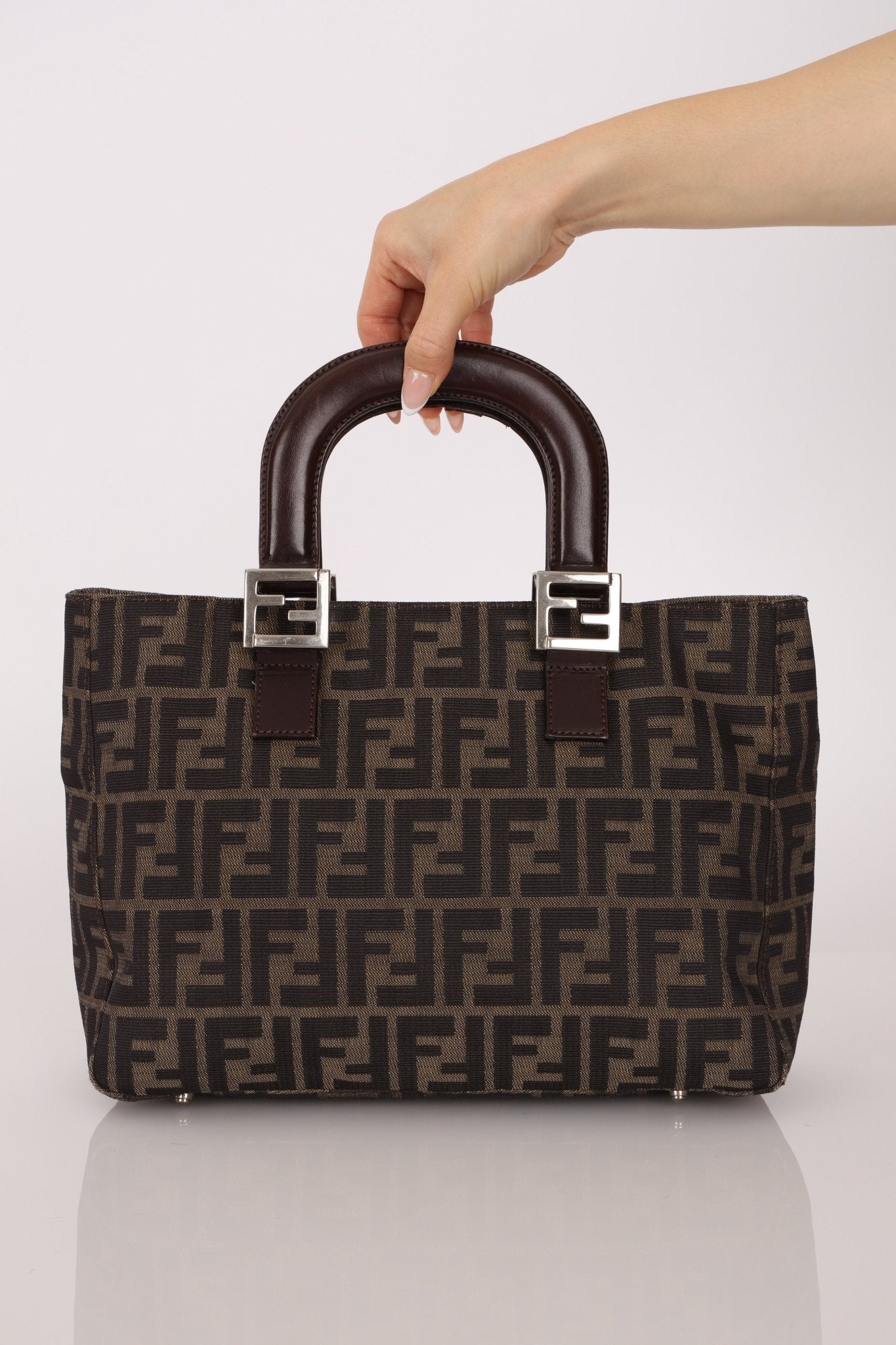 Fendi Small Zucca Top Handle Tote - FashioNica