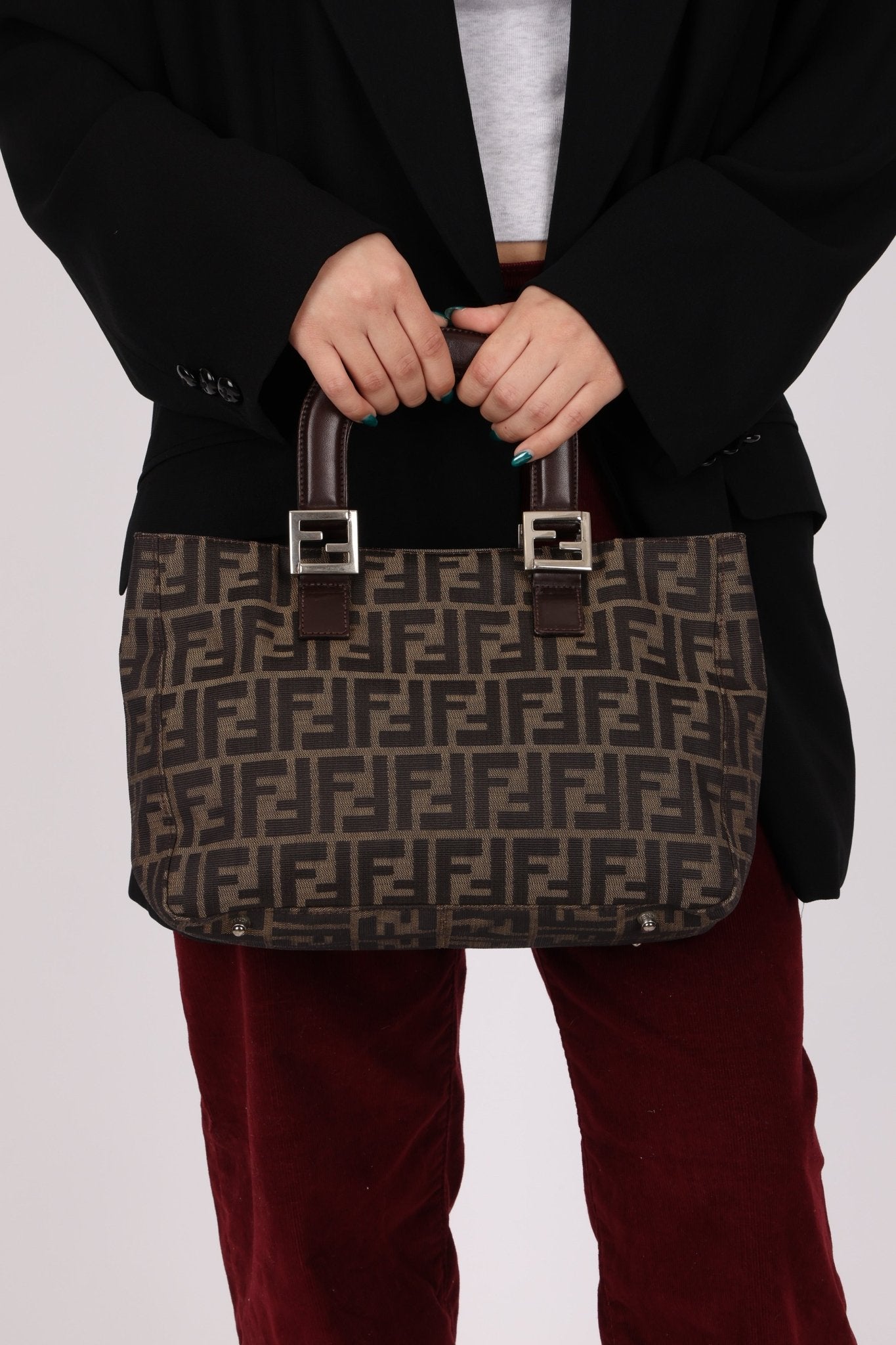 Fendi Small Zucca Top Handle Tote - FashioNica