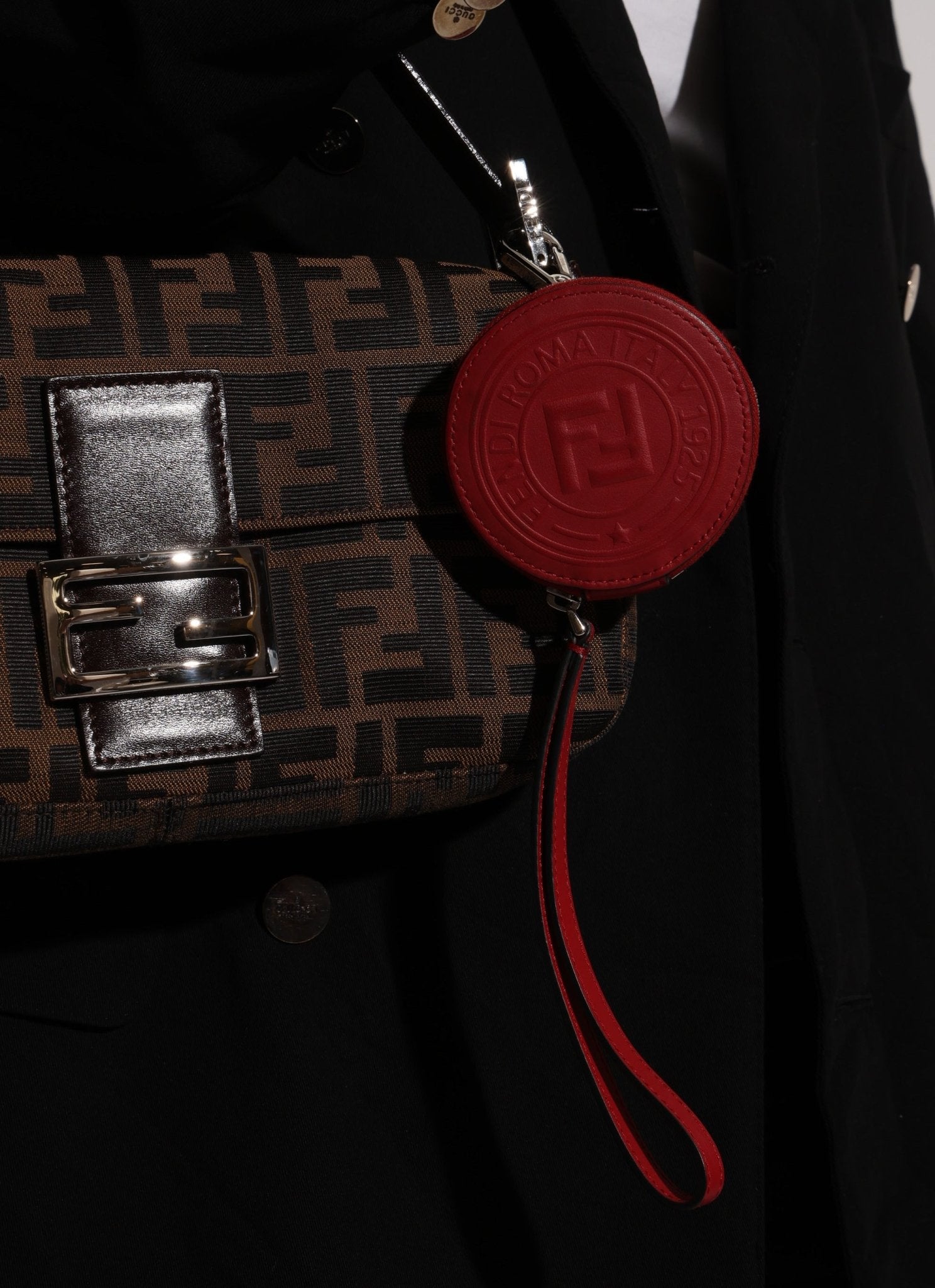 Fendi Stamp Coin Pouch Charm - FashioNica