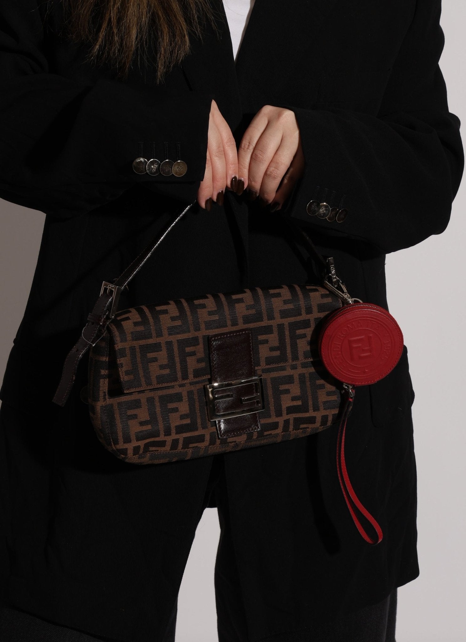 Fendi Stamp Coin Pouch Charm - FashioNica